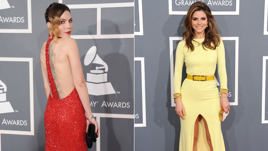 Maria Menounos y Skylar Grey: A falta de piernas o pechos, buenos son otros escotes