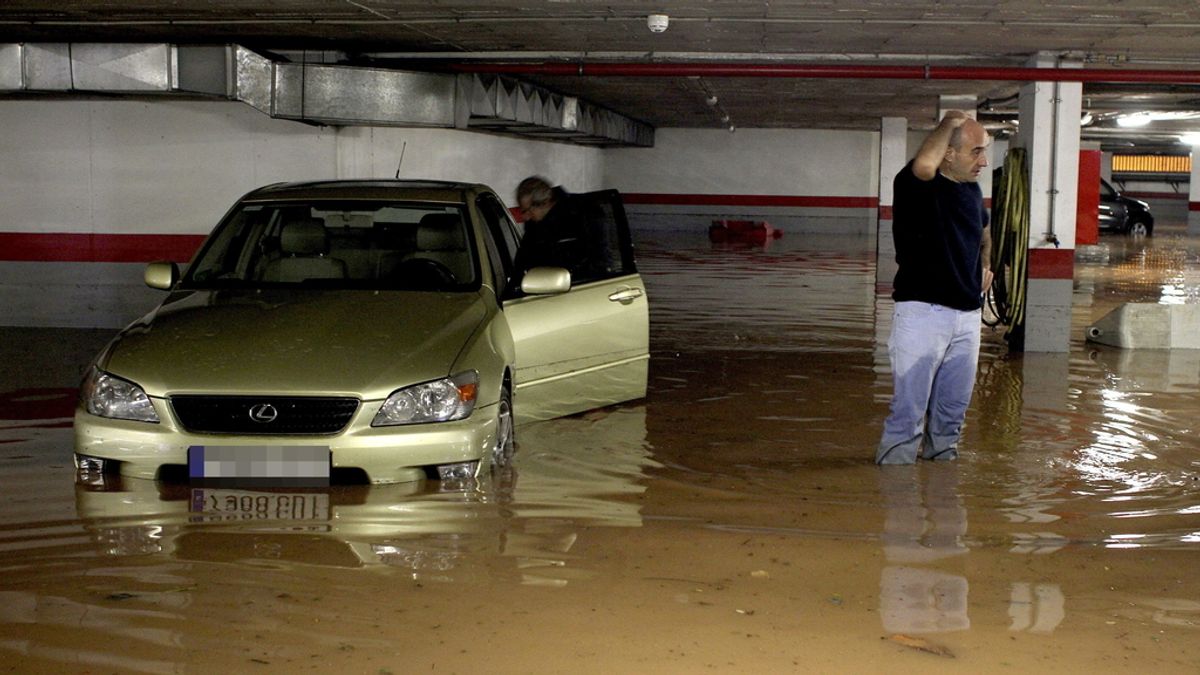 Tromba de agua en Málaga. Foto: EFE