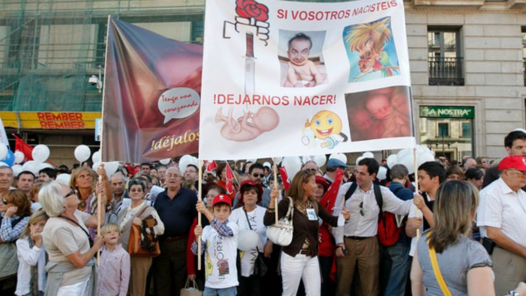 Manifestación contra la reforma de la ley del aborto