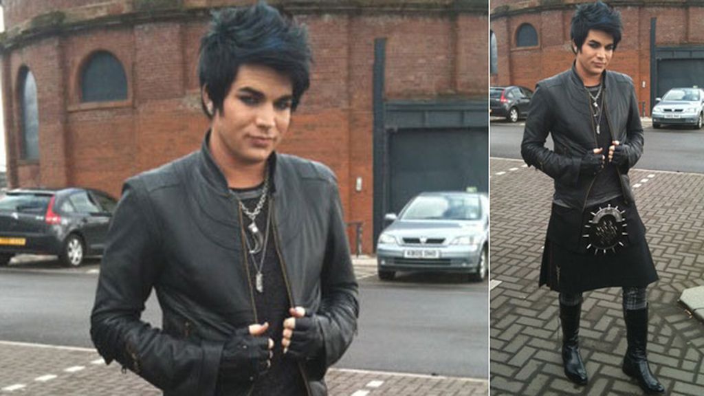 Adam Lambert y su falda-punk