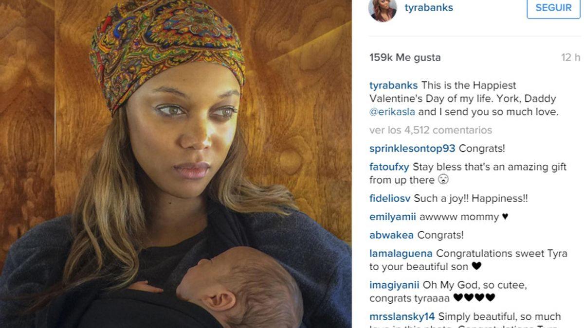 Tyra banks muestra a su hijo en Instagram