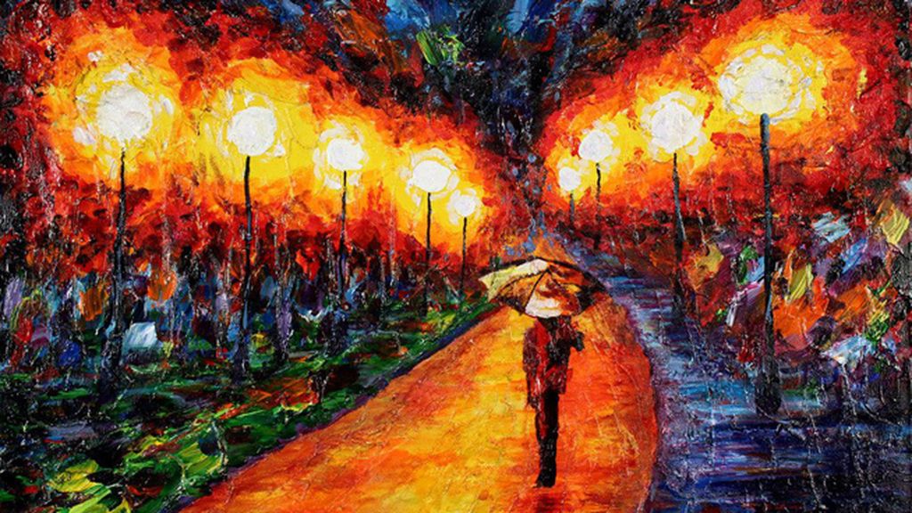 Un artista ciego se vale del tacto para pintar cuadros increíbles