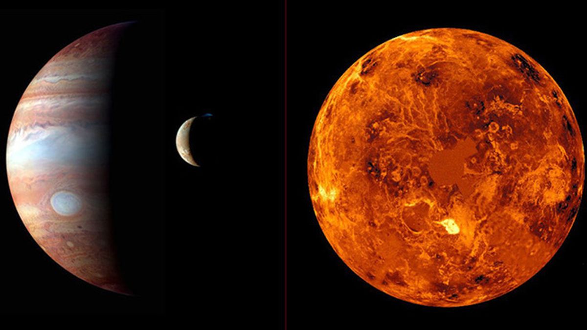 La 'colisión' de Júpiter y Venus vista desde la Tierra