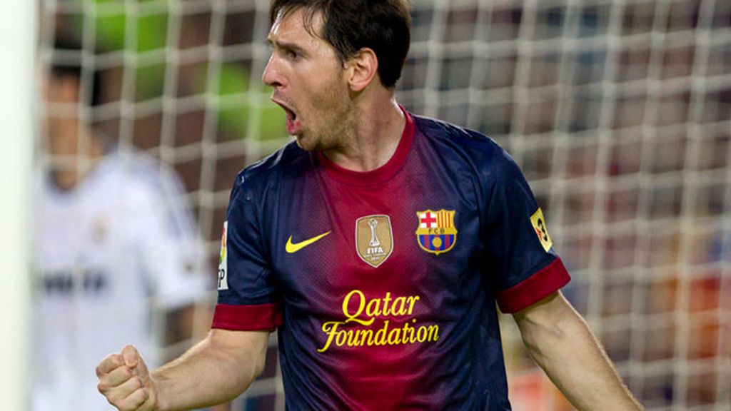 Messi celebrando el gol