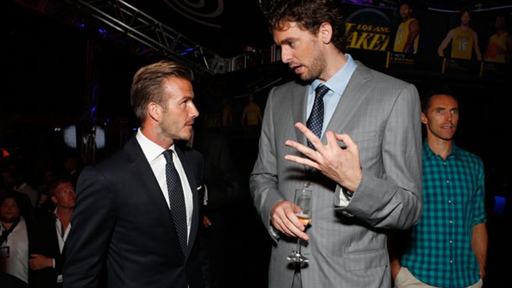 Gasol y Beckham se juntan en la presentación de Time Warner Sports