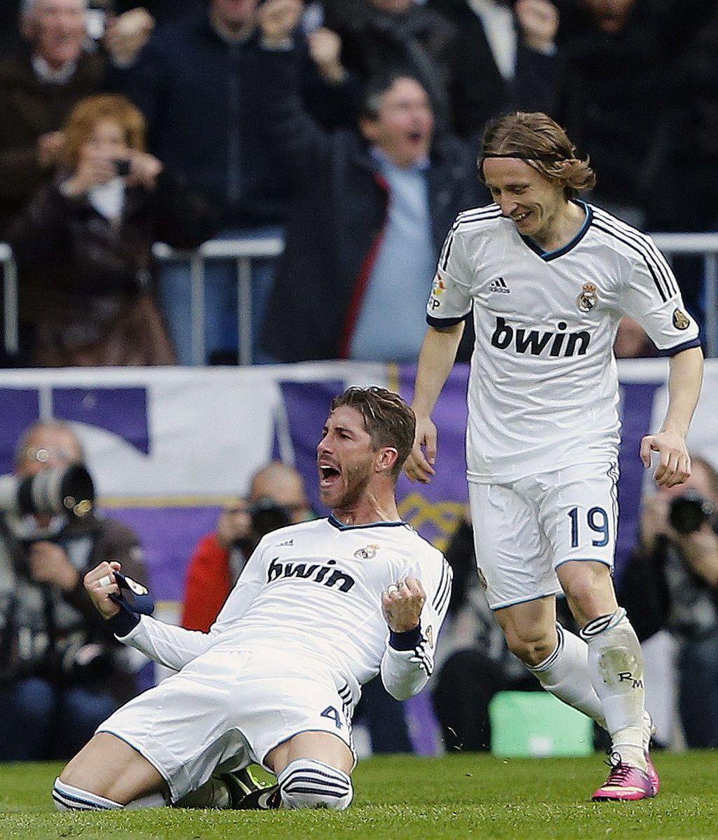 Sergio Ramos marca el segundo tanto del encuentro y de la victoria