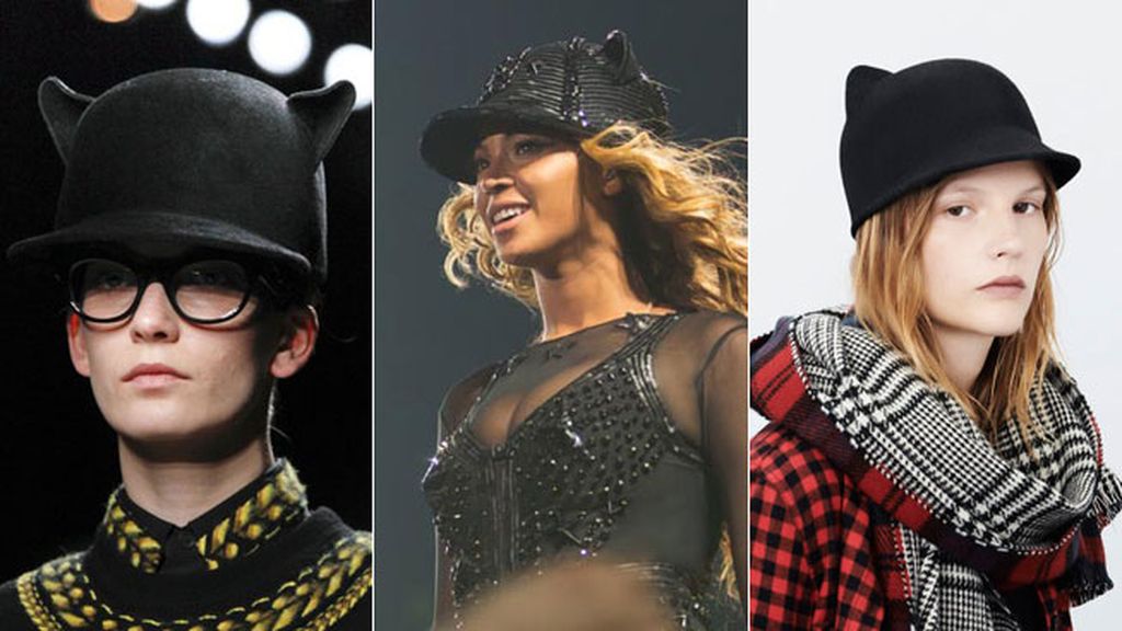 Beyoncé Knowles con sombrero de Givenchy