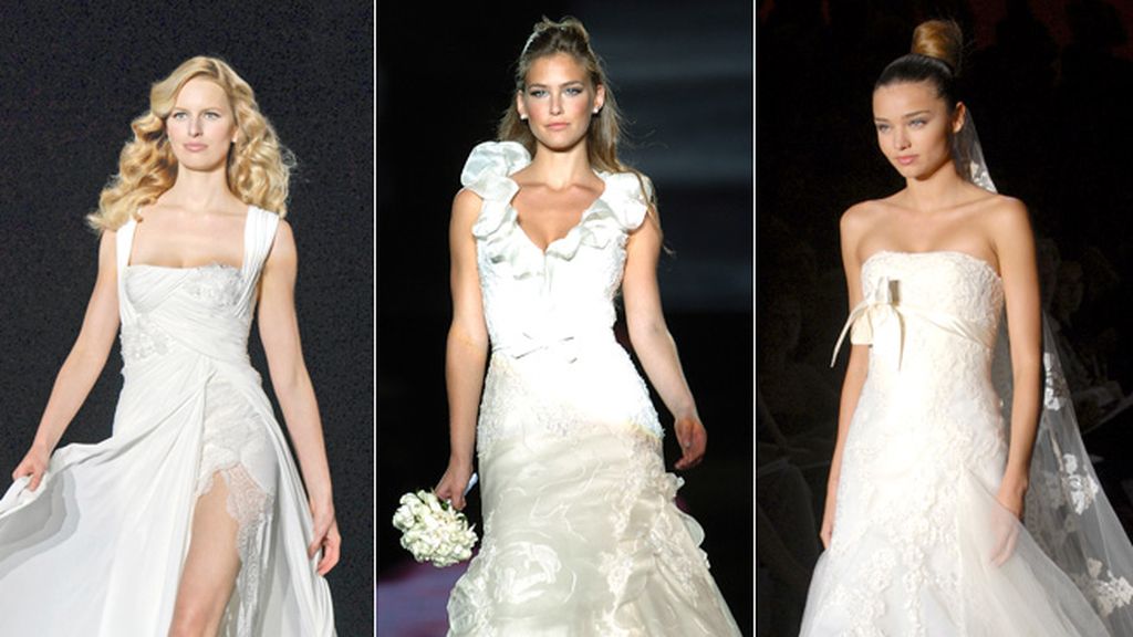 Bar Refaeli, Karolina Kurkova y Miranda Kerr han desfilado para Manuel Mota y Pronovias