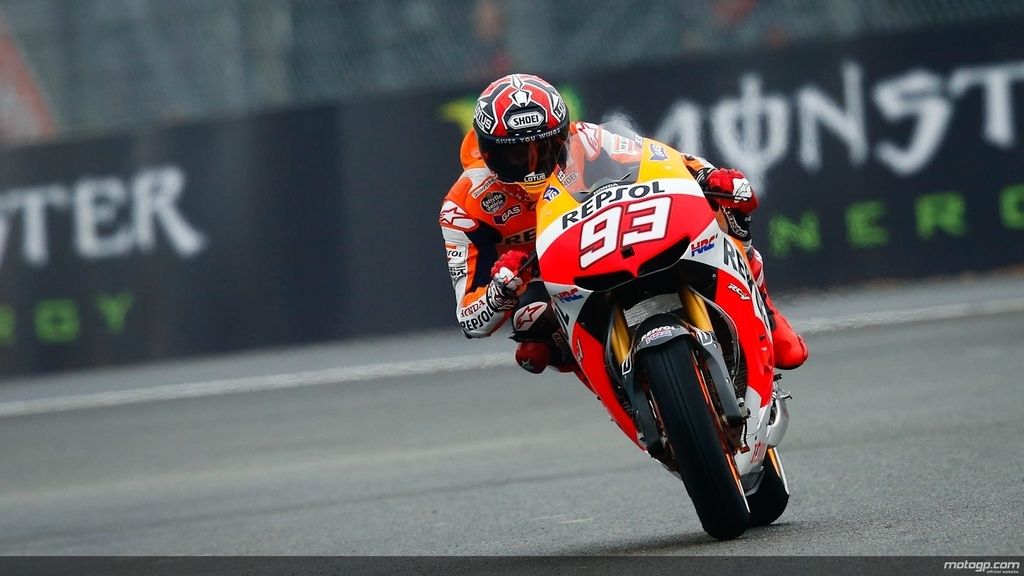Marc Márquez consiguió su primer podio bajo el agua en Le Mans
