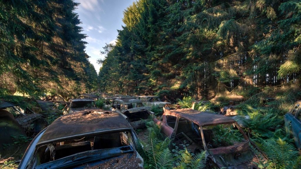 Cementerio de coches de la II Guerra Mundial
