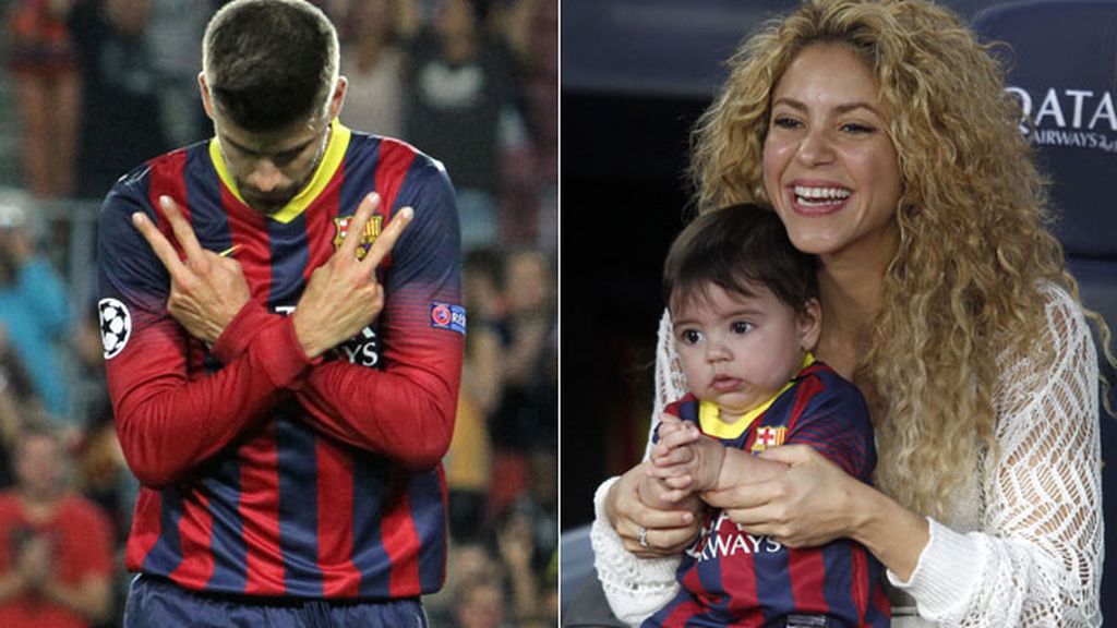 Shakira y Piqué, muestras de amor en el campo de juego