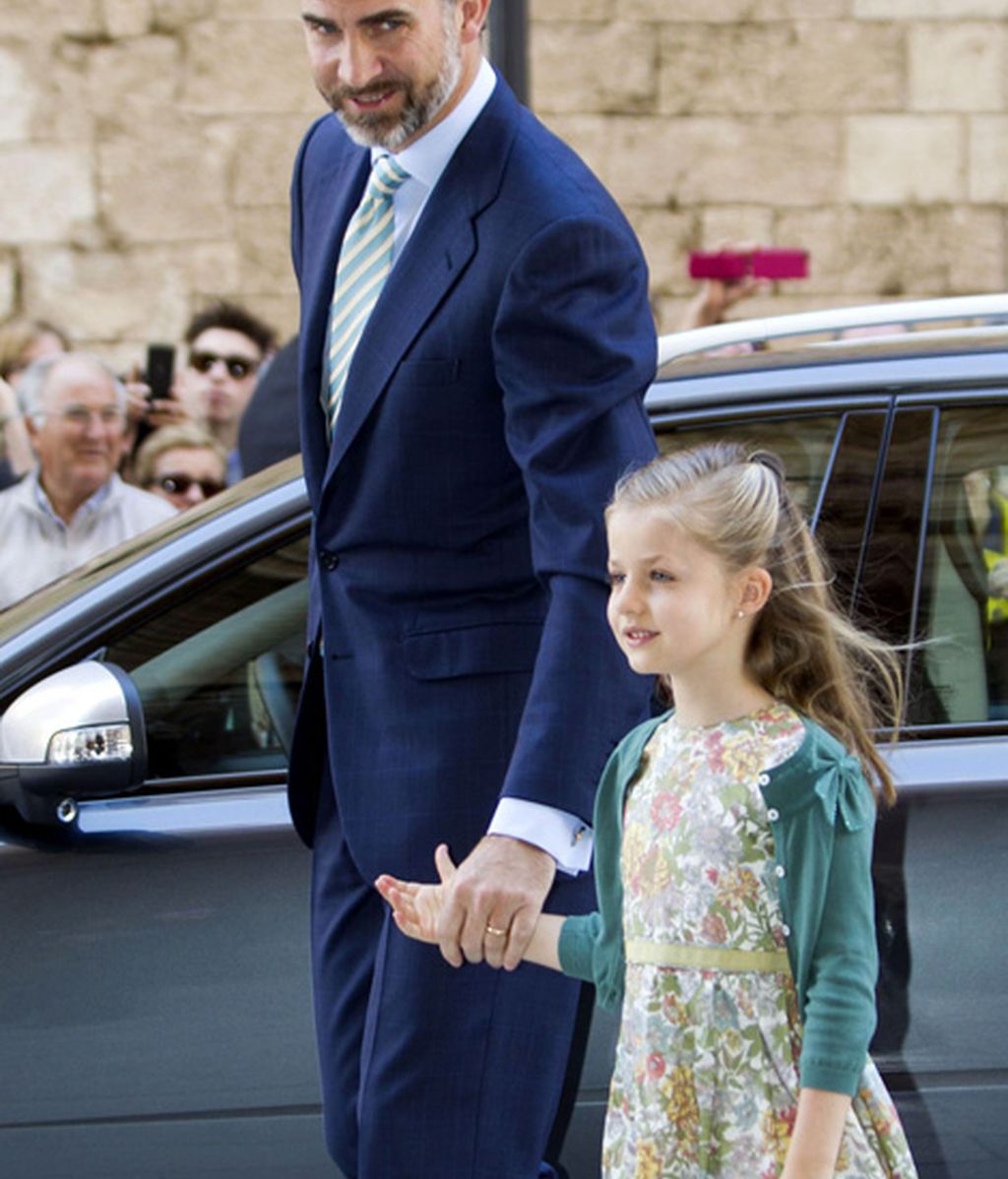 La Familia Real, casi al completo, en la catedral de Mallorca