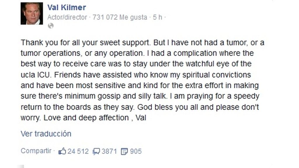 Val Kilmer en Facebook