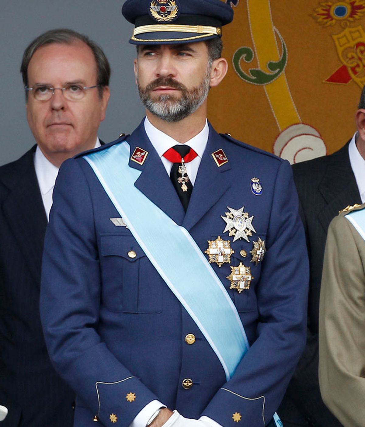 El príncipe Felipe durante el desfile militar
