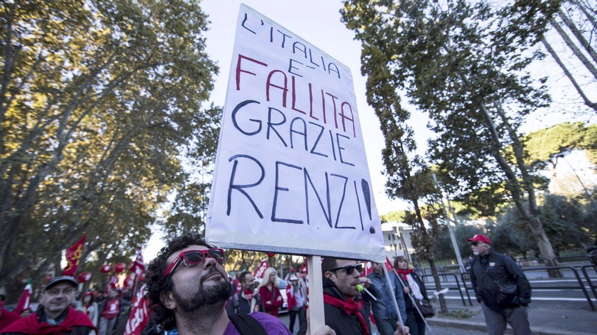 Manifestación en Italia