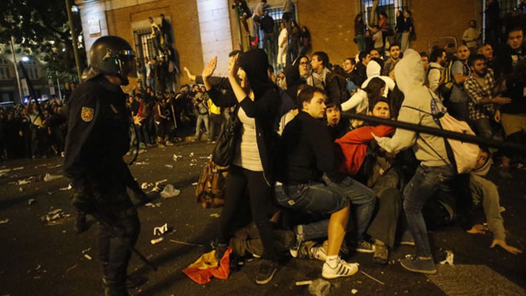 Cargas policiales en los alrededores del Congreso