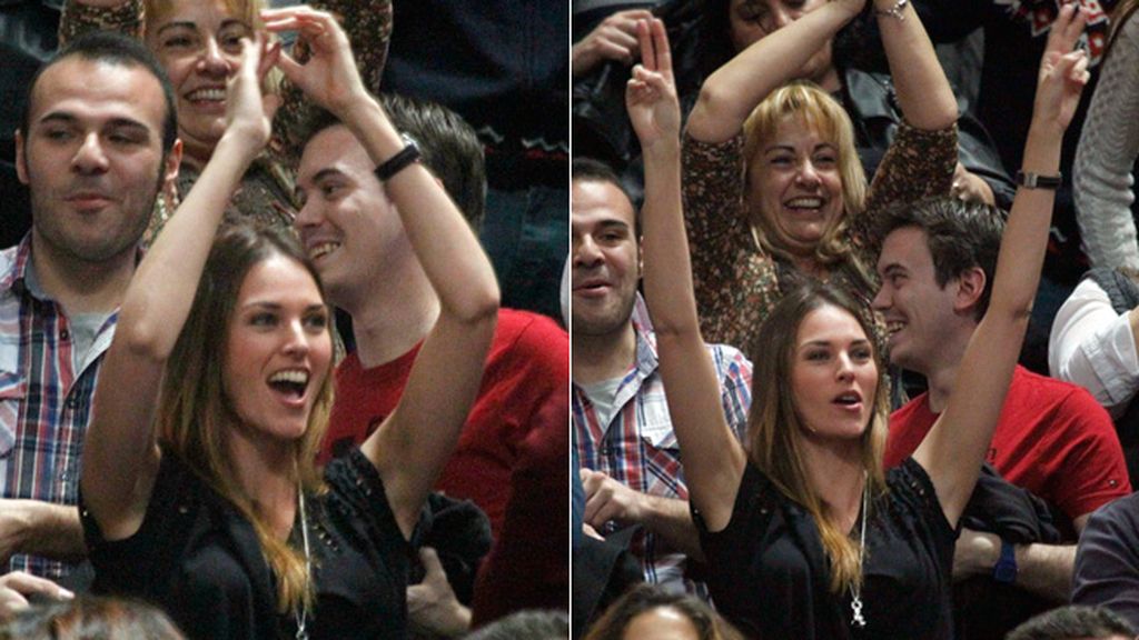 En la prórroga, una exaltada Helen Lindes disfrutó de la victoria del equipo de Rudy