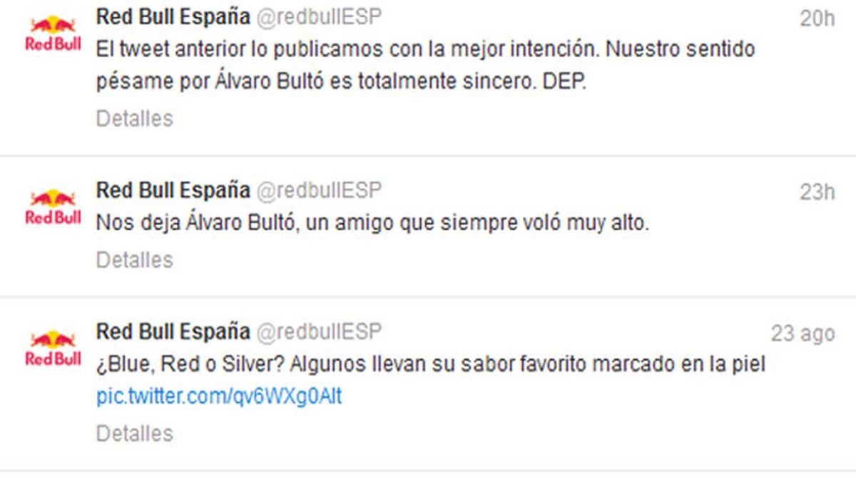 RedBull se disculpa por su polémico tweet sobre Álvaro Bultó