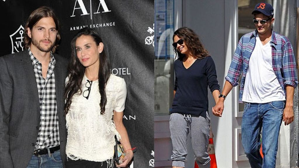 Ashton Kutcher rompe con Demi Moore y comienza su relación con Mila Kunis