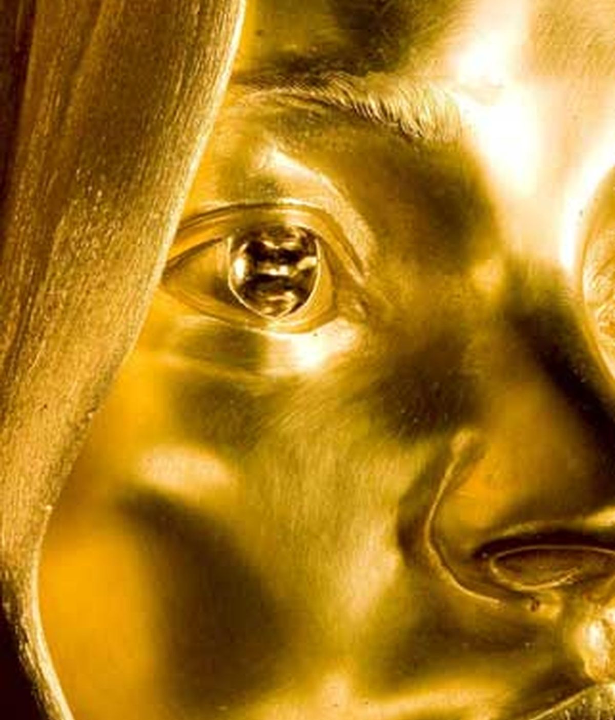 Imagen de una parte de 'Sirena', la escultura de oro que representa a Kate Moss. Foto:EFE