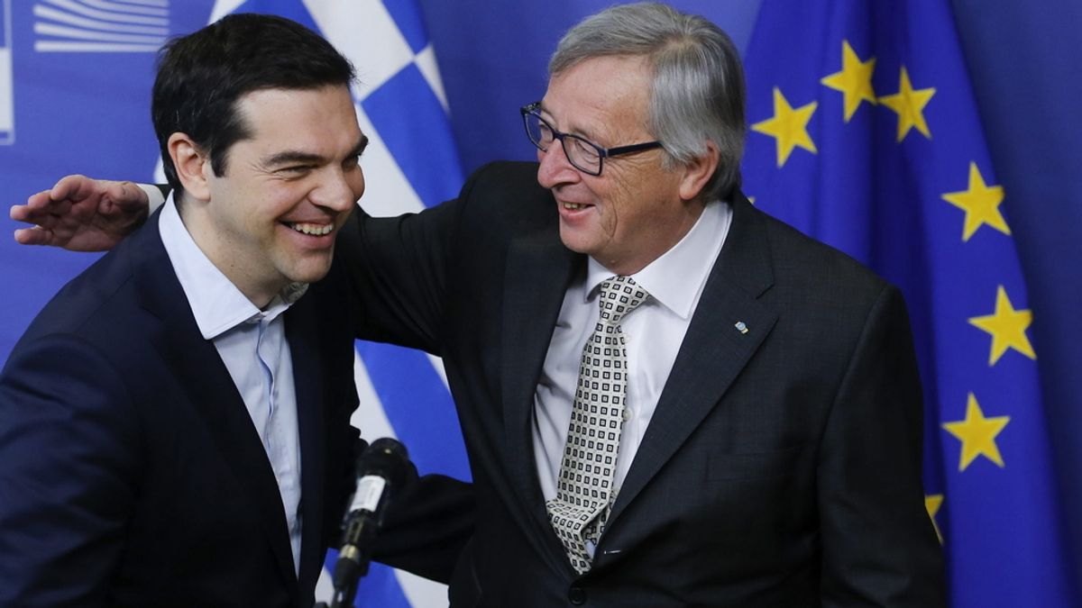 Alexis Tsipras y Jean Claude Juncker
