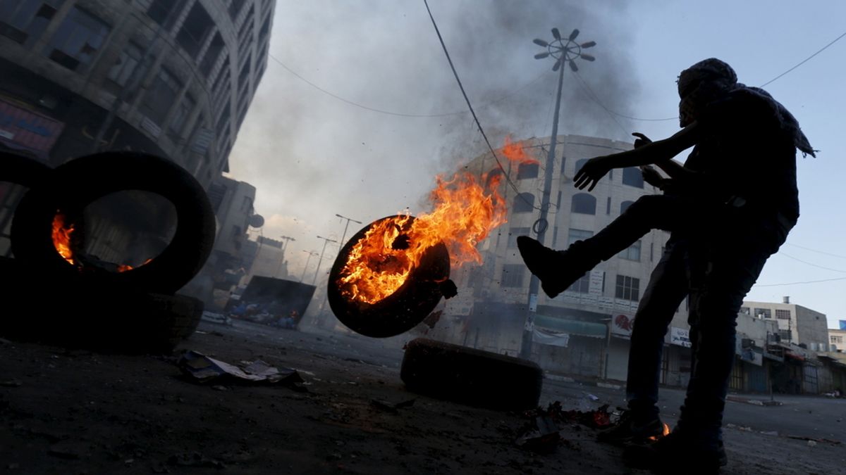 Al menos seis palestinos resultaron heridos  durante unas protestas