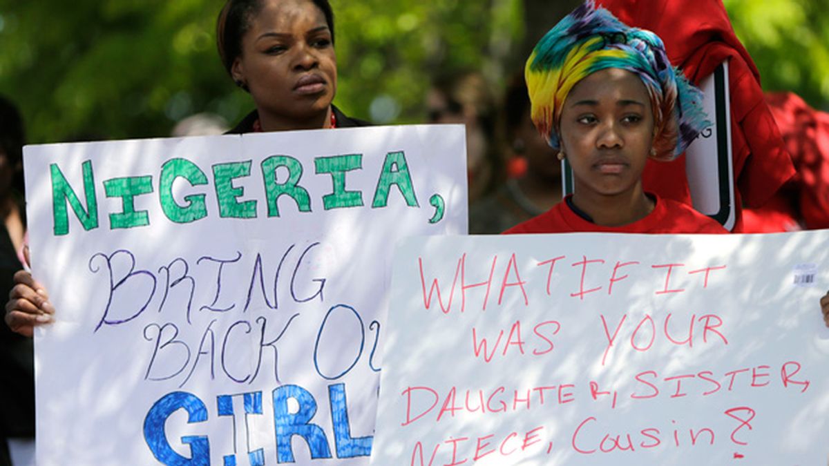 Protesta por las adolescentes secuestradas en Nigeria