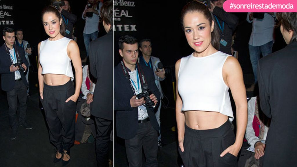 Eva Marciel en el desfile de AA de Amaya Arzuaga