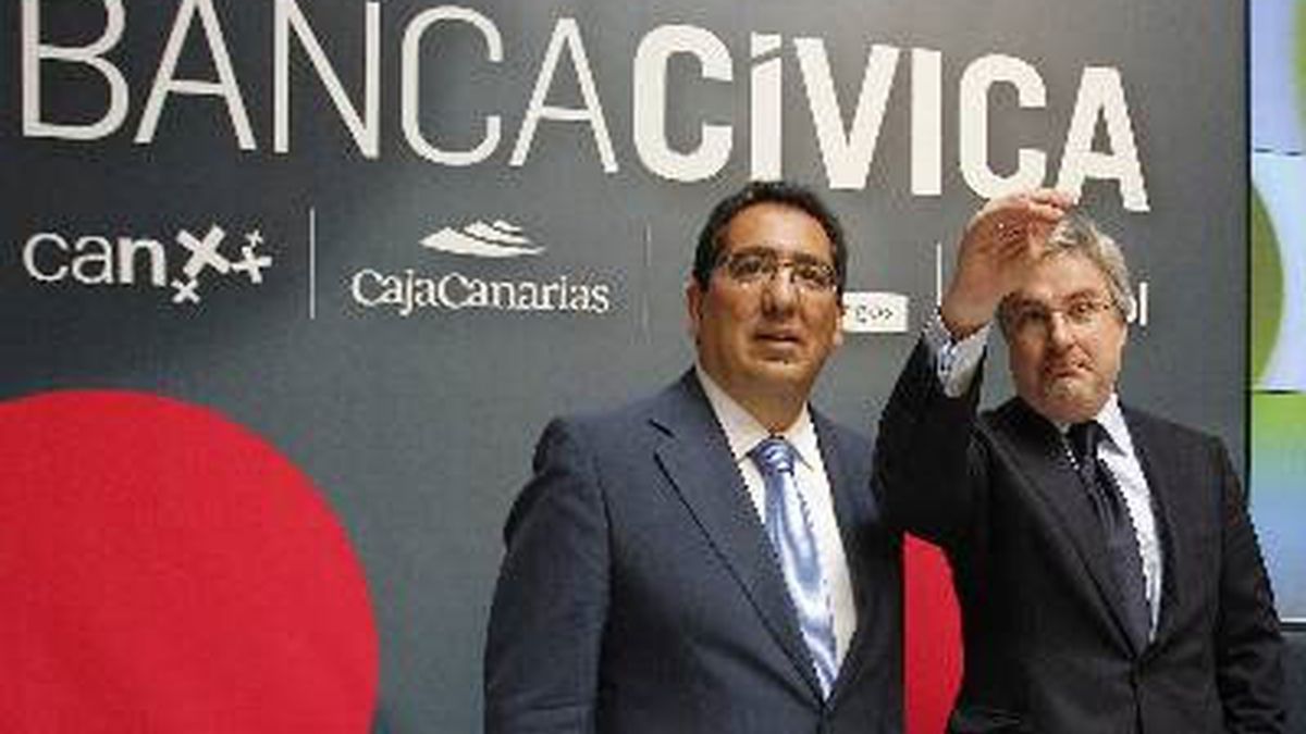 Los copresidentes de Banca Cívica, Antonio Pulido y Enrique Goñi