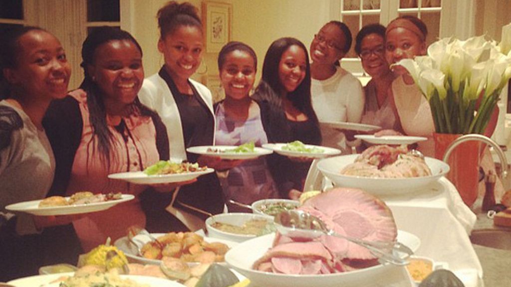 Oprah Winfrey disfrutó de los manjares con su familia