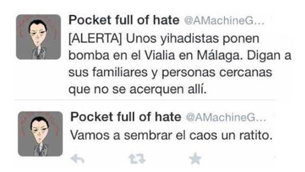 Detenido un menor por alarmar en las redes sociales con un ataque yihadista en Málaga