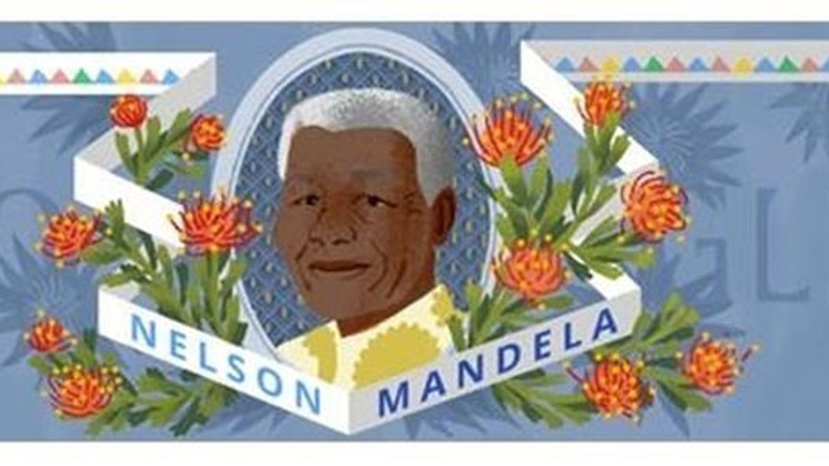 doodle, Nelson Mandela, Google doodle doodle, Nelson Mandela, Google doodle
