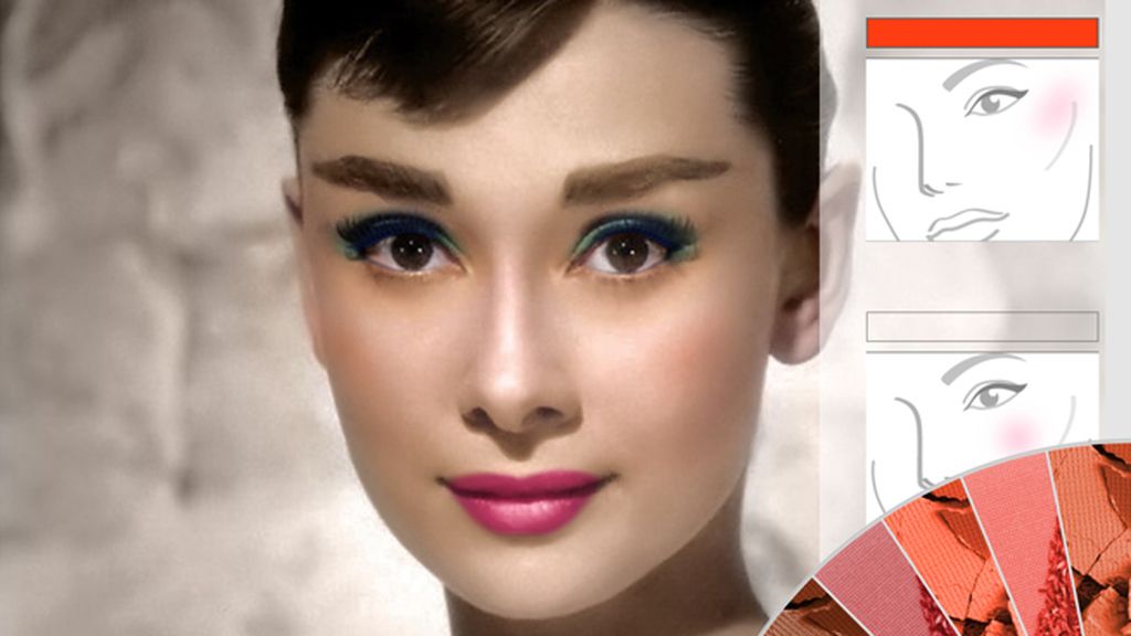 Maquillando a Audrey Hepburn