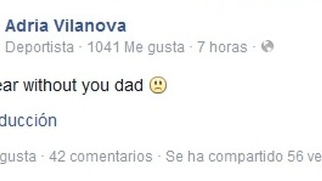 Adriá Vilanova recuerda a su padre en Facebook