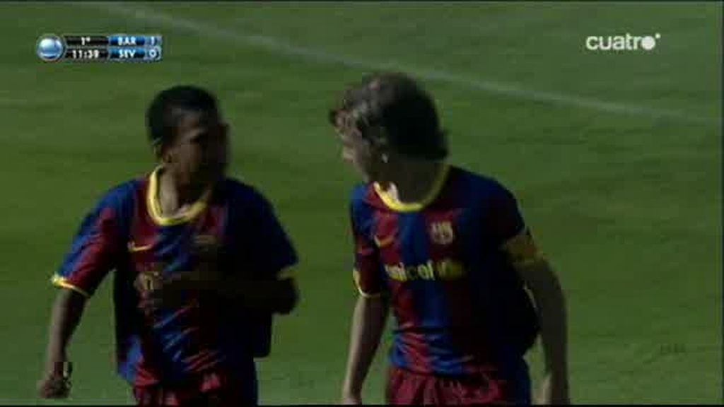 Oriol Busquets rematando como un grande