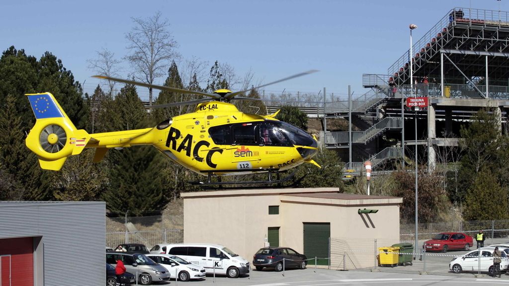Alonso sufre un accidente en la curva 4 del Circuito de Catalunya
