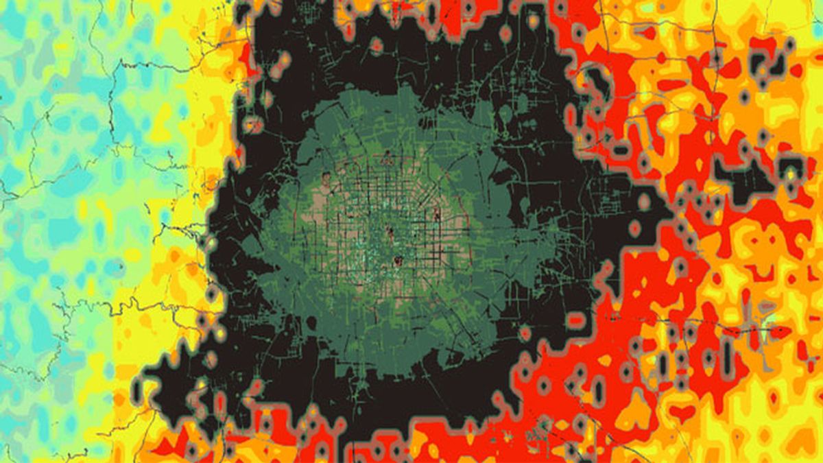 Pekin, Beijin tamaño ciudad, NASA,