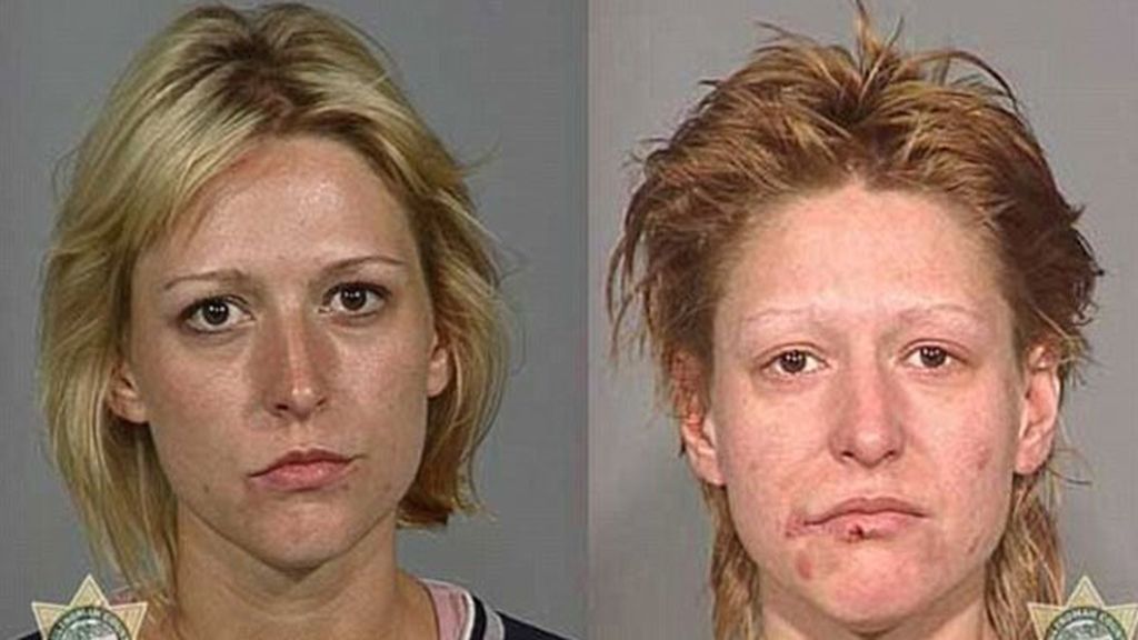 Antes y después de tomar drogas