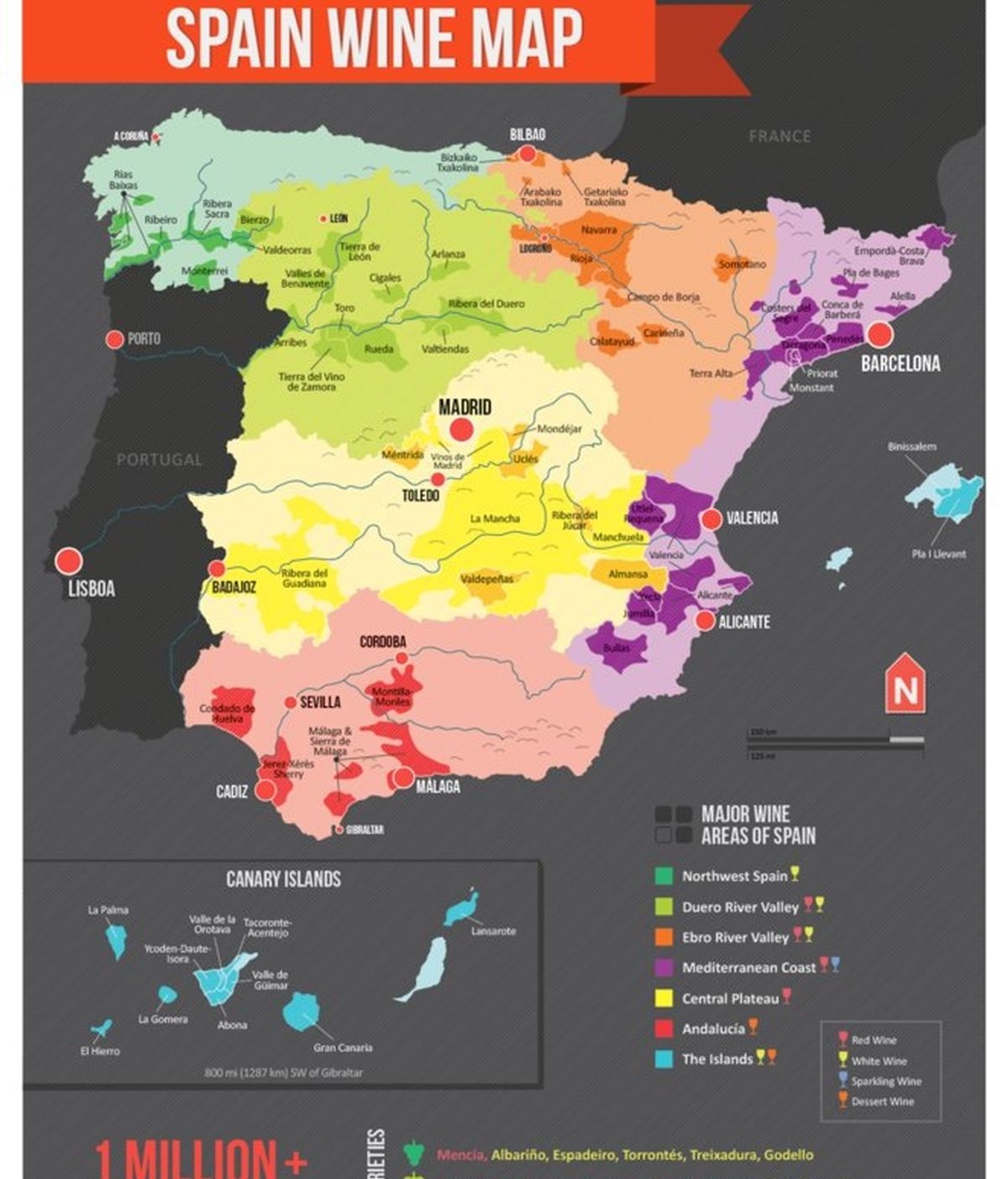 El mapa del vino en España