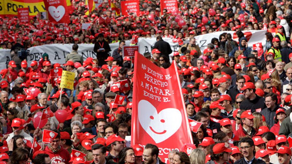 Manifestaciones en España en contra del aborto