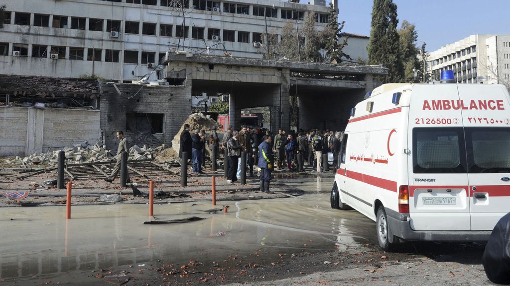 Imagen del lugar de la explosión de la bomba