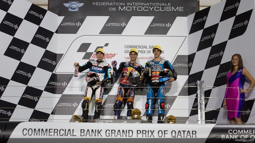 Triplete español en Moto3™: Salom, Viñales y Rins