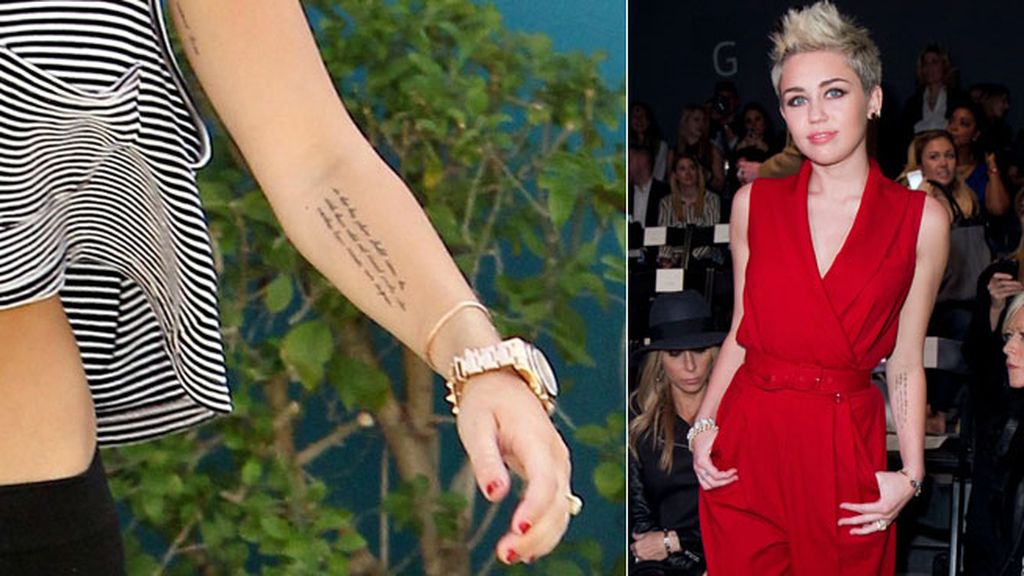 Romina Bellucccio, Megan Fox, Miley Cyrus... los tatuajes de frases lapidarias de las celebs