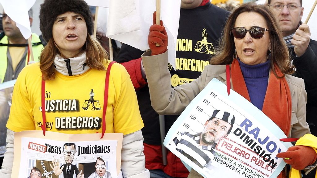 Marcha contra las tasas judiciales. Foto: EFE