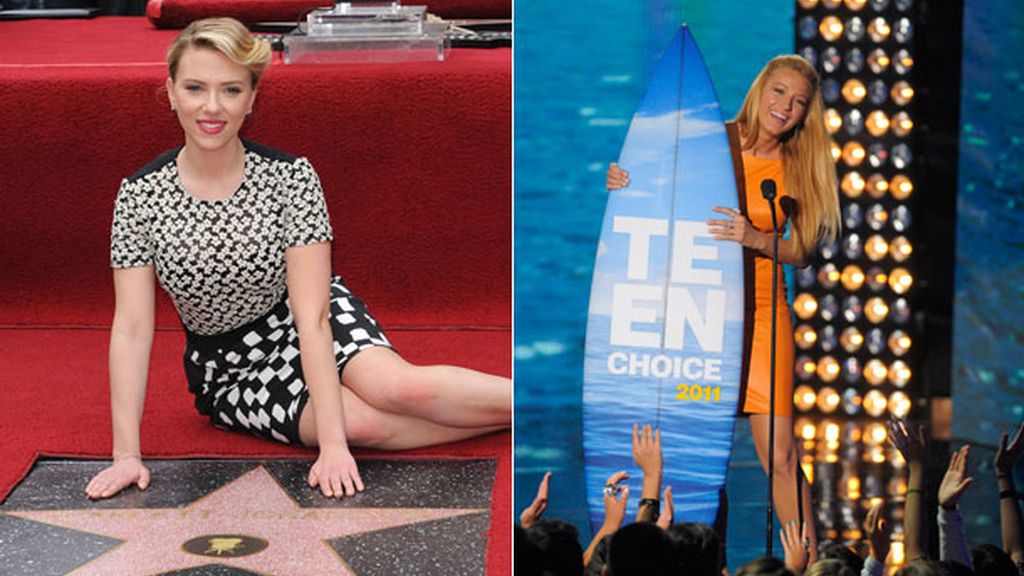 Blake Lively y Scarlett Johansson, las dos rubias más importantes de Ryan Reynolds