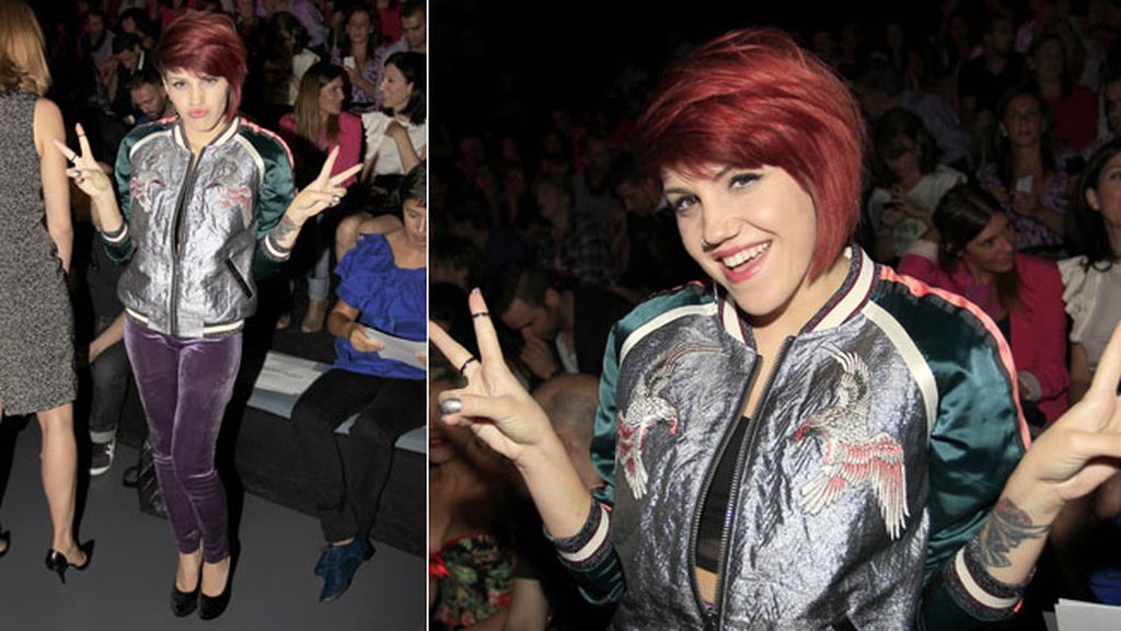 Angy en el desfile de Maya Hansen y María Barros