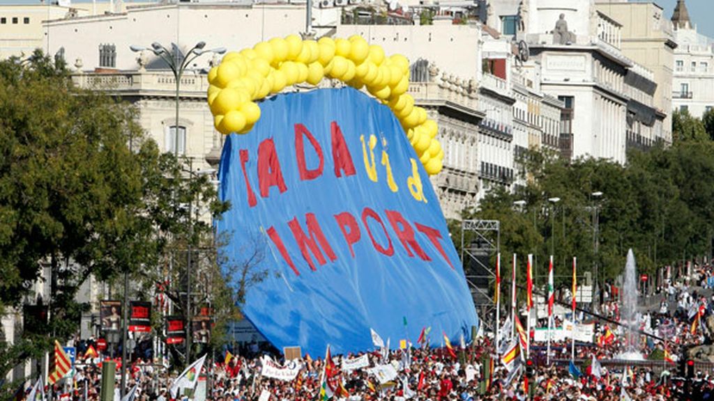 Manifestación contra la reforma de la ley del aborto