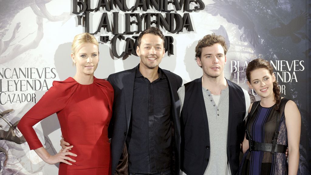 Charlize Theron, Rupert Sanders, Sam Claflin y  Kristen Stewart
