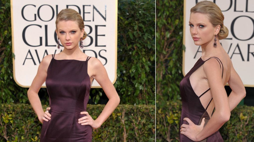 Taylor Swift sigue tirando del look de femme fatale. Esta vez, en los Globos de oro