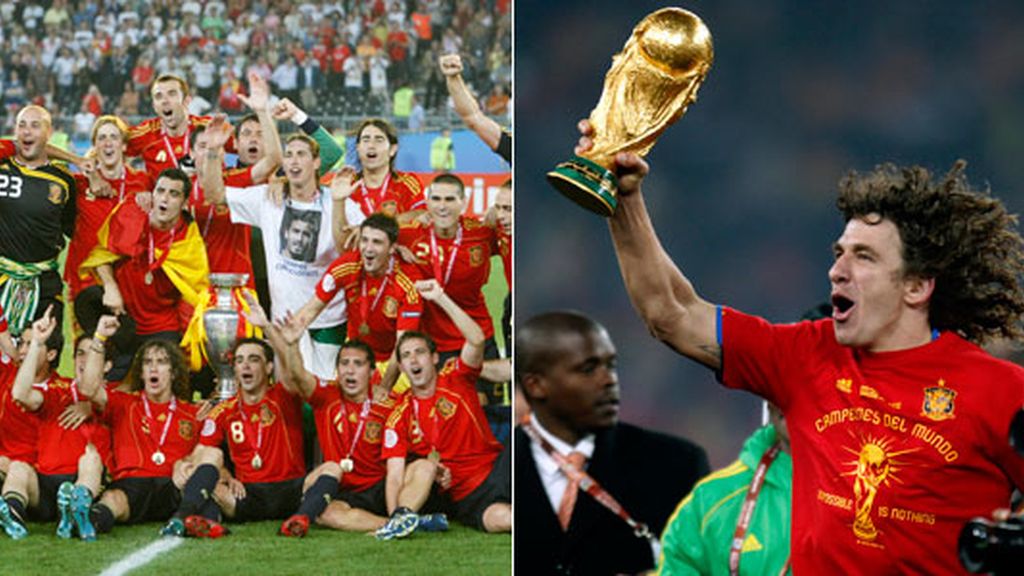 2008 y 2010: Campeón de Europa y del Mundo con la Selección española